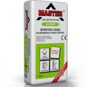 MASTER G - START Стартова гіпсова штукатурка для внутрішніх робіт (товщина шару 30 мм), 30 кг, фото 2