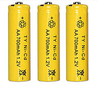 Аккумулятор "пальчиковый" AA 1,2V 700 mAh Ni-Cd (код: AATY700)