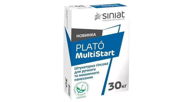 Штукатурка гіпсова PLATO MultiStart для машинного нанесення (30кг) СІНІАТ, фото 2