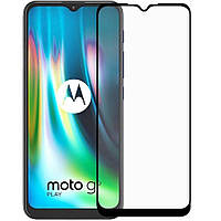 Защитное стекло Deexe Full Glue Coverage для Motorola Moto G9 Play / Moto E7 Plus - Black