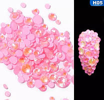 Фосфорні камінці для нігтів 250 шт. рожеві