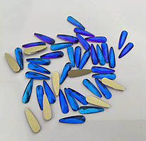 Камені крапельки (скло) синьо-блакитний