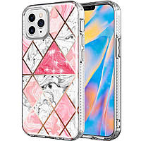 Защитный чехол Deexe Fashion Series для Apple iPhone 12 Pro Max - Big Pink Triangle