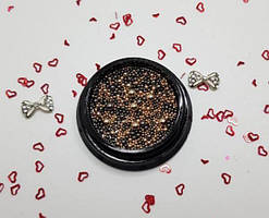 Металеві бульйонки пудра/чорний