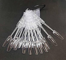 Фігурний віял Балерина прозорий 24 шт.