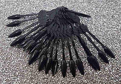 Фігурний віял Мигдаль чорний 24 шт.