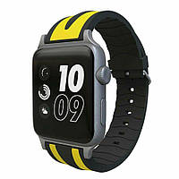 Ремешок UniCase Soft Strap для Apple Watch 38 / 40 / SE 40 / 41 mm - Black / Yellow