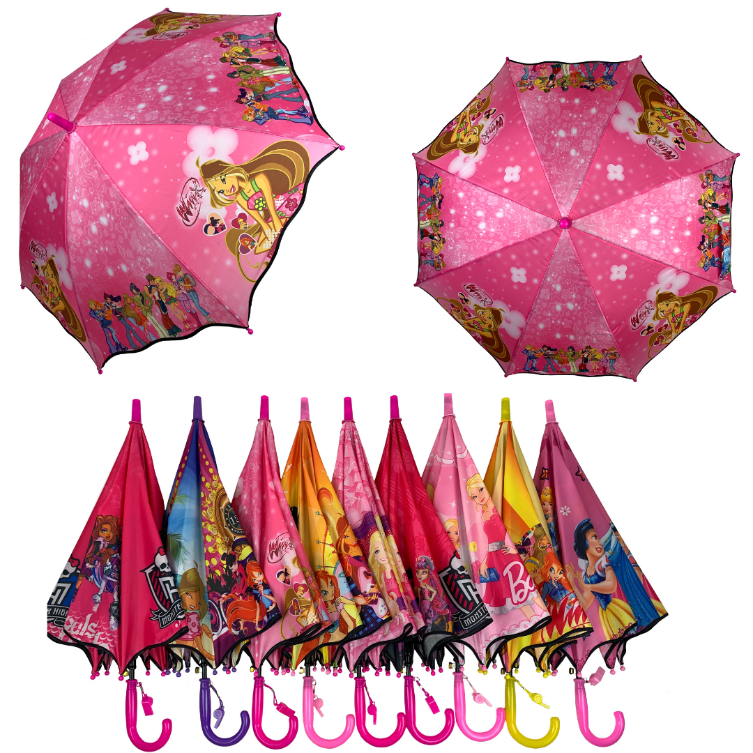 Дитяча парасоля-тростина з принцесами від Paolo-Rossi, різні кольори, pr007, фото 1
