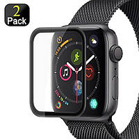 Комплект защитных стекол Deexe Full Cover для Apple Watch 44 mm - Black