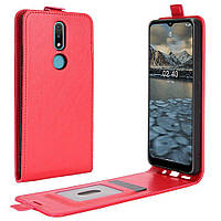 Чехол Deexe Flip Case для Nokia 2.4 - Red