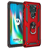 Защитный чехол Deexe Armor Case для Motorola Moto G9 Play / Moto E7 Plus - Red