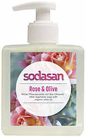 Органическое жидкое мыло Sodasan Rose-Olive тонизирующее с розовым и оливковым маслами 300 мл (4019886076364)