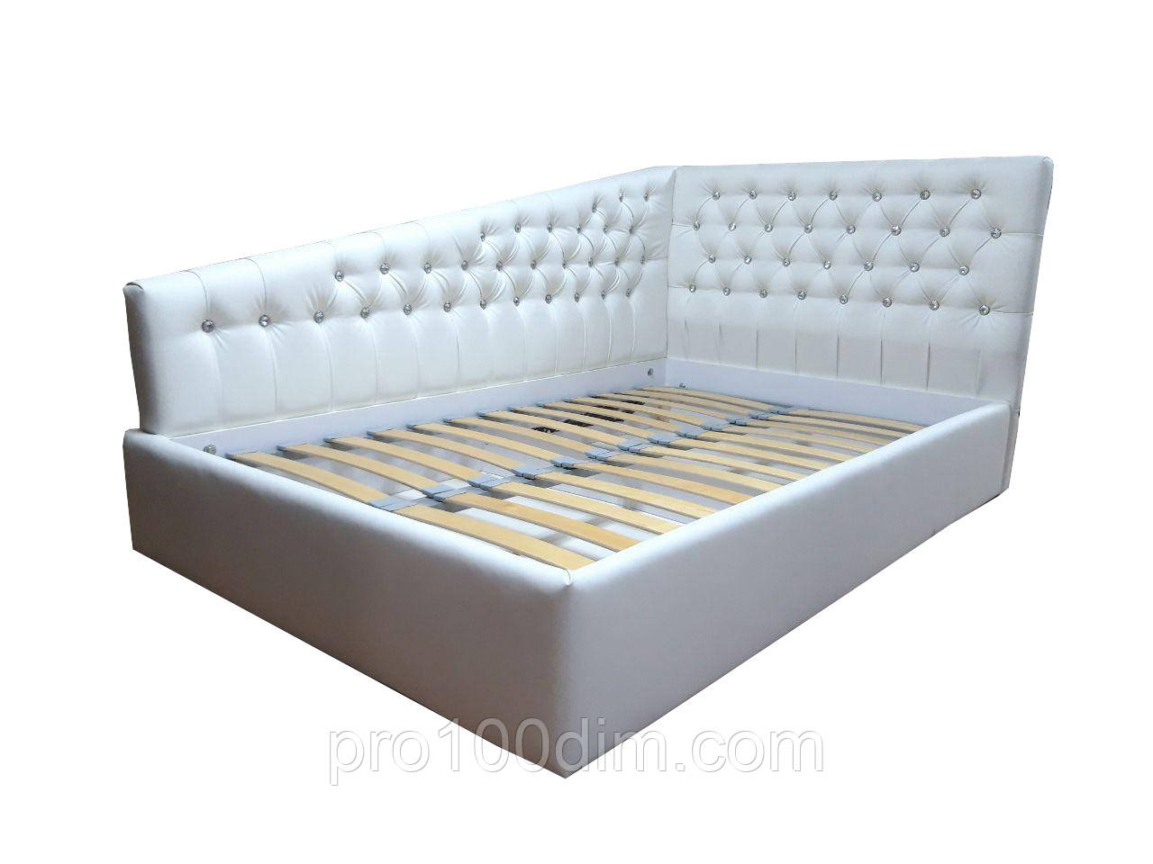 Ліжко м'яке з підйомним механізмом Софі Кутове