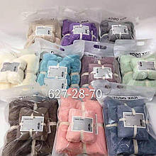 Рушники мікрофібра Sauna Soft 2шт колір салатовий, беж - уцінка