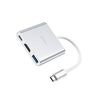 Хаб Type-C - HUB Hoco HB14 Easy Use - USB3.0 / HDMI / PD 3A 67W