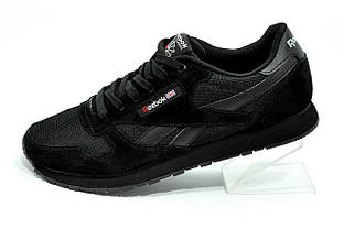 Reebok Classic Leather Black Кросівки чоловічі чорні 42р.