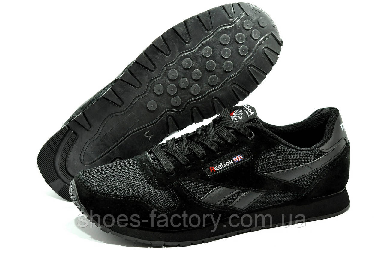 Reebok Classic Leather Black Кроссовки мужские черные (ID#1338713476 ...