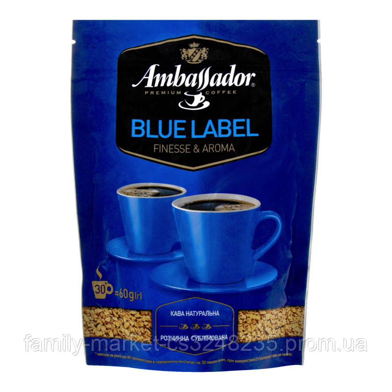Кава Амбасадор раст. 60г Blue Label (8719325127461)