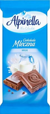 Шоколад Alpinella молочний 90г (Польща) (5901806002975)