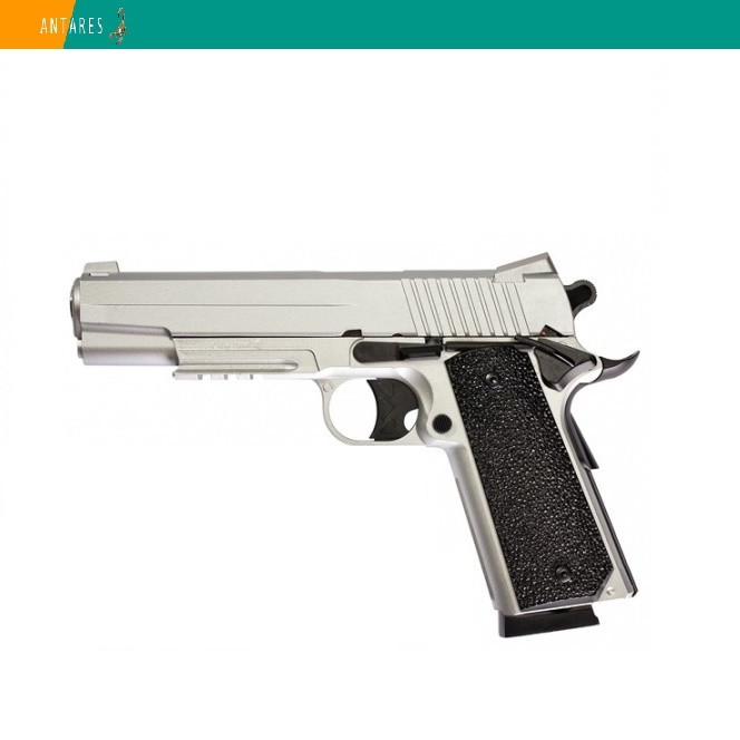 Пневматичний пістолет KWC Colt 1911 KM42ZSHN Кольт Silver запасний магазин газобалонний CO2 129 м/с