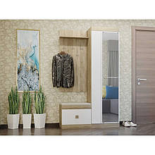 Комплект меблів у передпокій з ламінованої ДСП Соната Комплект 18 Еверест Дуб Сонома + Білий