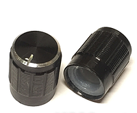 Ручка для переменного резистора R-03 черная (D=13мм H=17мм), алюминий