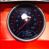 6605 LED Тахометр на ніжці, тонкий with holder стрілочний діам. 60мм.black у корпусі, фото 2