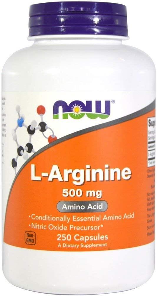 Аргінін нау фудс Now Foods L-Arginine 500mg 250 капсул