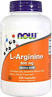 Аргінін нау фудс Now Foods L-Arginine 500mg 250 капсул