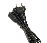 Шнур живлення С1.с1 2х0.75Сu, довжина 1.8м, чорний, фото 4