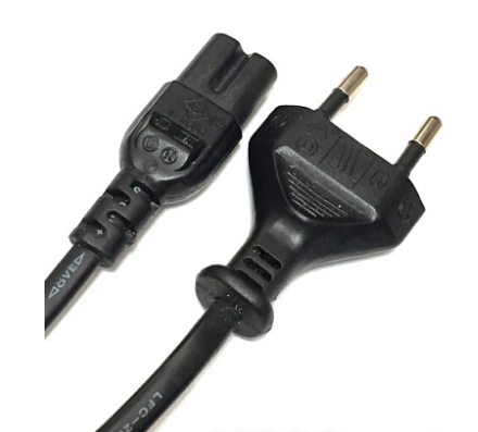 Шнур живлення С1.с1 2х0.75Сu, довжина 1.8м, чорний, фото 1