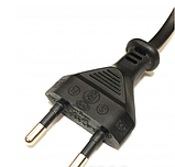 Шнур живлення С1.с1 2х0.75Сu, довжина 1.8м, чорний, фото 2