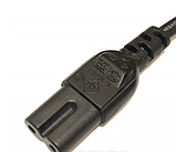 Шнур живлення С1.с1 2х0.75Сu, довжина 1.8м, чорний, фото 3