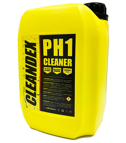 Кислотний засіб для промивання теплообмінників і водонагрівального обладнання CLEANDEX pH1, 5 л, фото 2