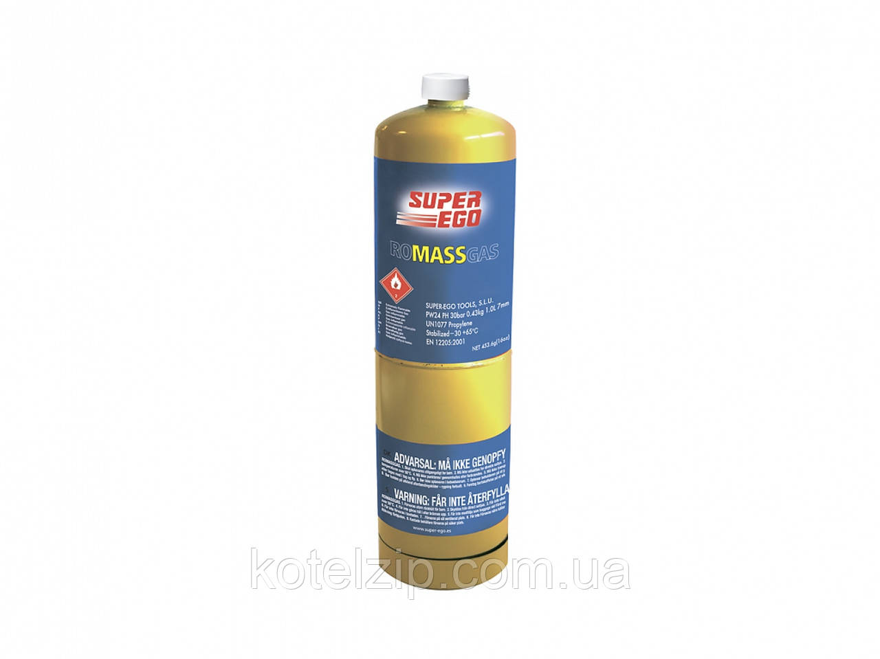 Газовый баллончик SUPER-EGO ROMASSGAS, US 1", 1000 мл
