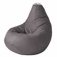 Кресло мешок груша со съемным чехлом MeBelle REST-L бескаркасная мебель для сада, серый