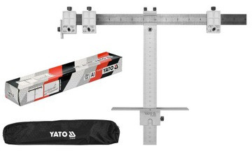 Шаблон для розмітки отворів Т-подібний YATO 250 мм + чохол