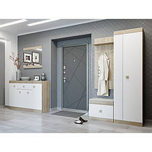 Комплект меблів у передпокій з ламінованої ДСП Соната Комплект 20 Еверест Дуб Сонома + Білий