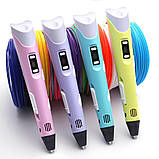 3Д ручка від USB, дитяча 3D Ручка PEN-2 з LCD-дисплеєм + Пластик! Крута ручка для малювання!, фото 2