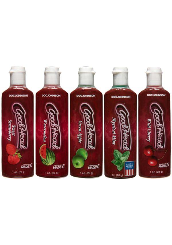Мастило-гель для орального сексу Doc Johnson GoodHead, набір 5 х 29 мл