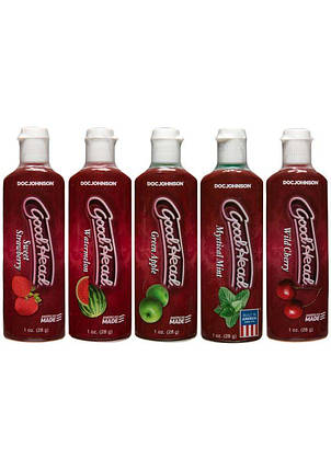Мастило-гель для орального сексу Doc Johnson GoodHead, набір 5 х 29 мл, фото 1