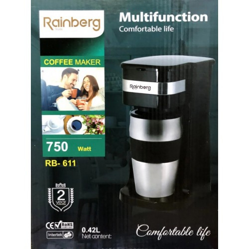Кофеварка с термостаканом 750Вт Rainberg RB-611 - фото 2 - id-p1338817653