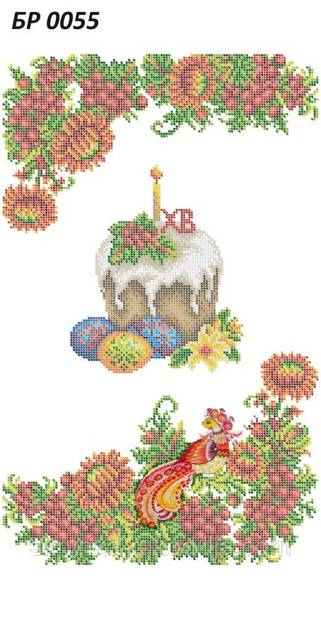 БР 0055 Заготовка для вишивки Пасхальний рушник (Сяйво БСР)