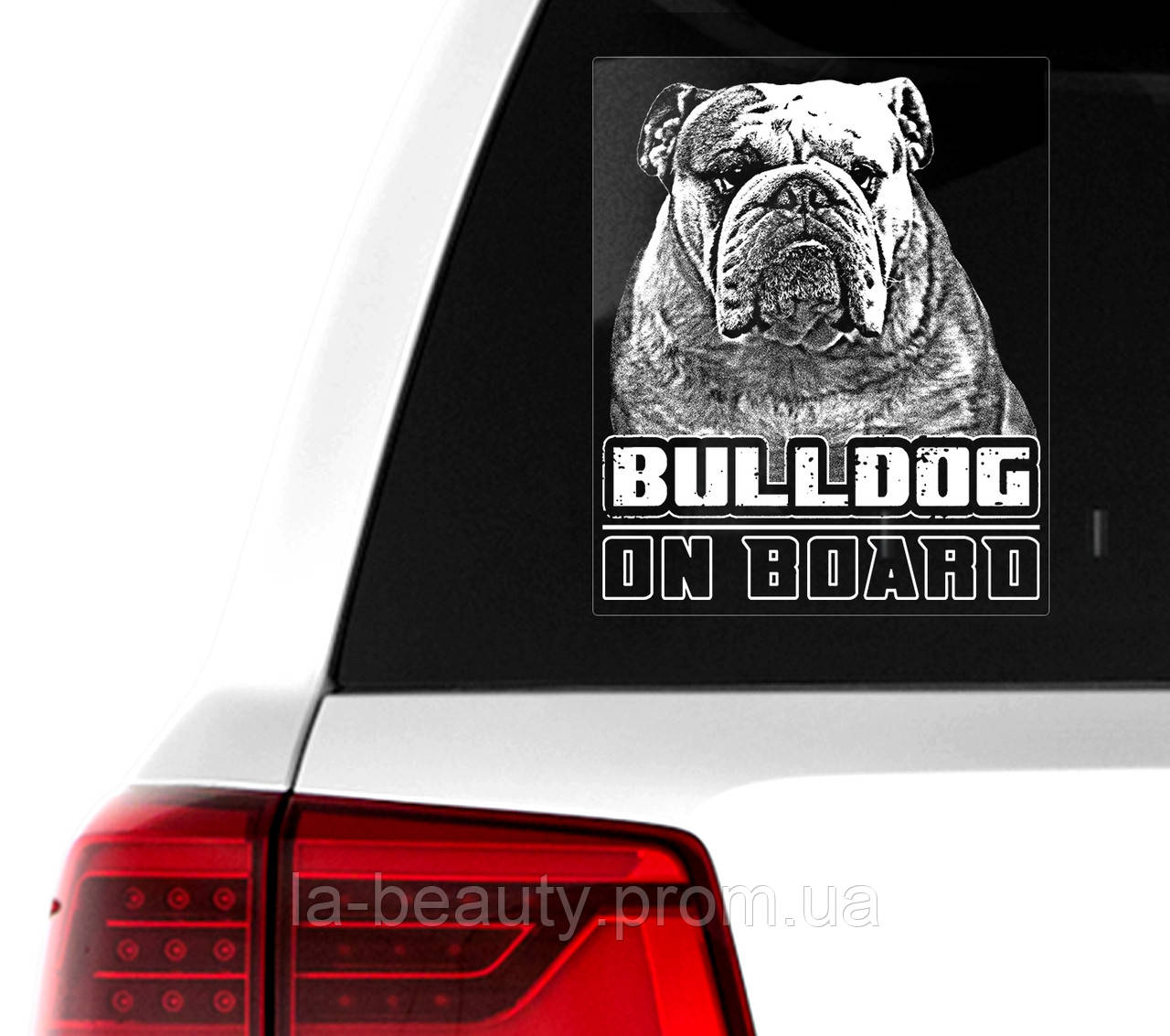 Наклейка на авто/авто Англійський бульдог на борту (Bulldog on Board)