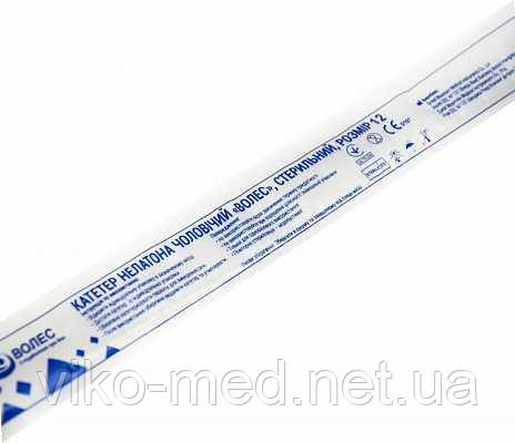 Катетер Нелатона чоловічий р.18, стерильний Волес, фото 1