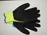 Водовідштовхувальні рукавички прогумовані, утеплені зимові розмір XL, фото 8