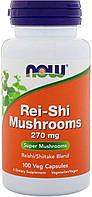 Грибы рейши нау фудс Now Foods Rei-Shi Mushrooms 270 mg 100 капсул