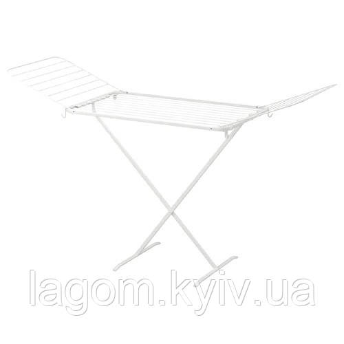 Сушилка для белья напольная металлическая белая IKEA МУЛІГ ИКЕА