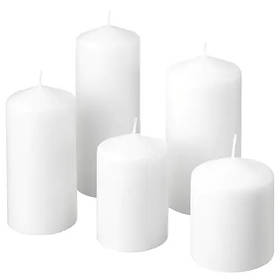 Свічки неароматическая формові циліндричні 5 шт IKEA ФЕНОМЕН декоративні свічки ІКЕА
