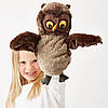 Плюшева іграшка лялька-рукавичка Сова 25 см IKEA VANDRING UGGLA ВАНДРІНГ УГГЛА ІКЕА дитяча м'яка іграшка, фото 5